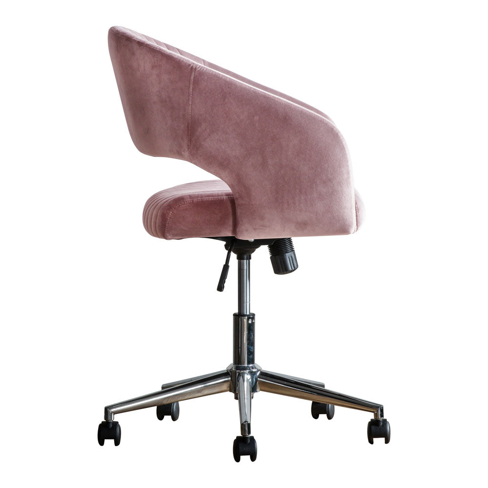Kildare Swivel Chair Pink Velvet