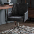 Lublin Swivel Chair Antique Ebony