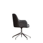 Lublin Swivel Chair Antique Ebony