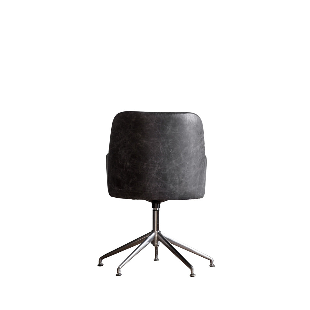 Lublin Swivel Chair Antique Ebony