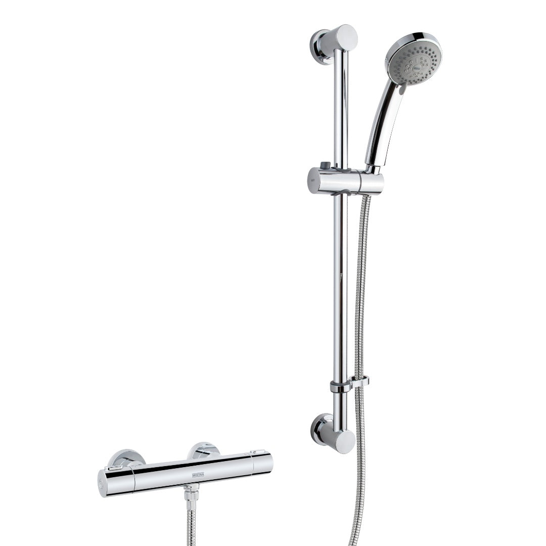 Bristan Safe Touch Bar Mixer with Fast Fit Connections and Multi Mode Kit - Chrome