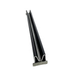 EasyFit Aluminium Fencing Rail Bottom - Black