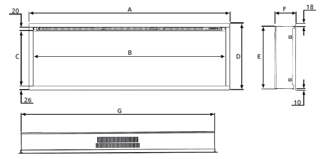 Gazco FireFX Atmos 105R 1.5kW Inset Electric Fire