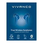 Vivanco Wireless Stereo Earbuds - Blue