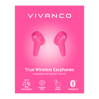 Vivanco Wireless Stereo Earbuds - Pink