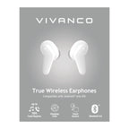 Vivanco Wireless Stereo Earbuds - White