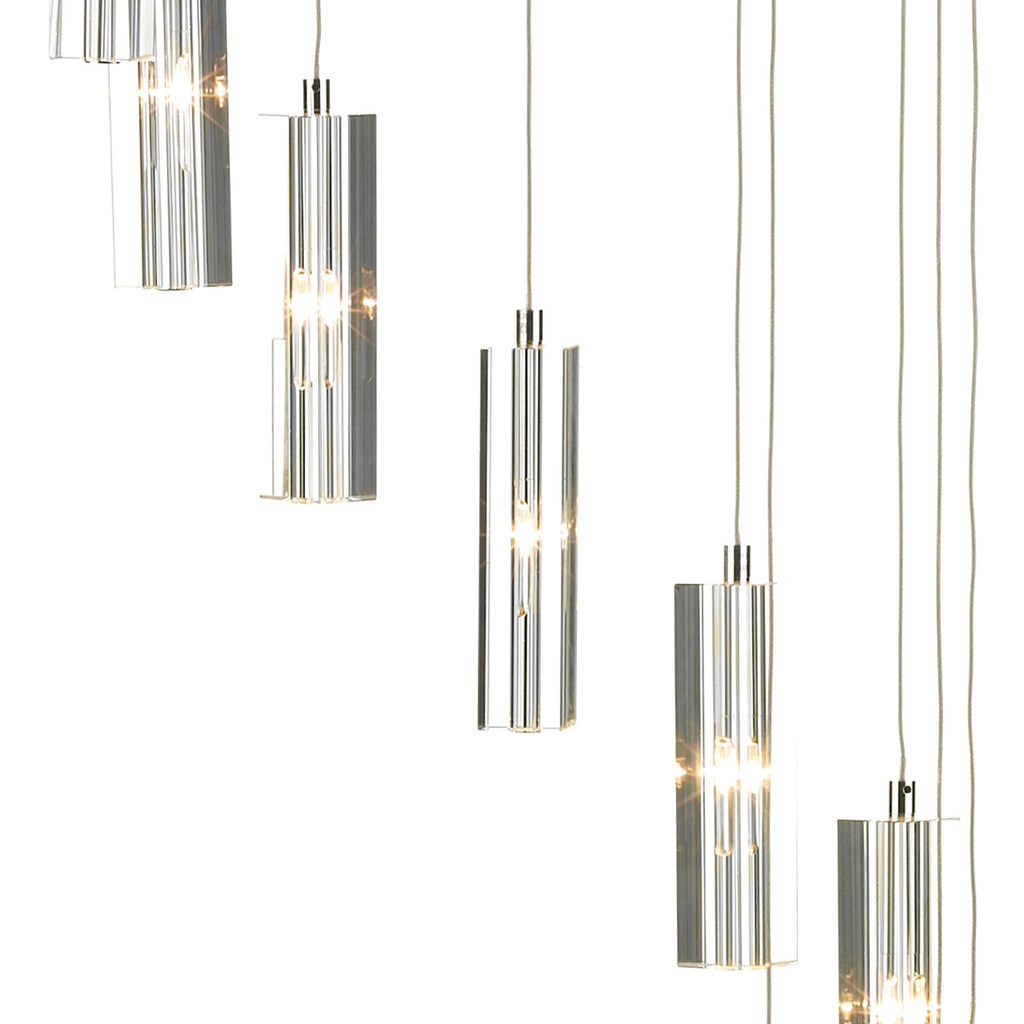 Galileo 12 Light Cluster Pendant Polished Chrome Crystal LED<br>Crystal