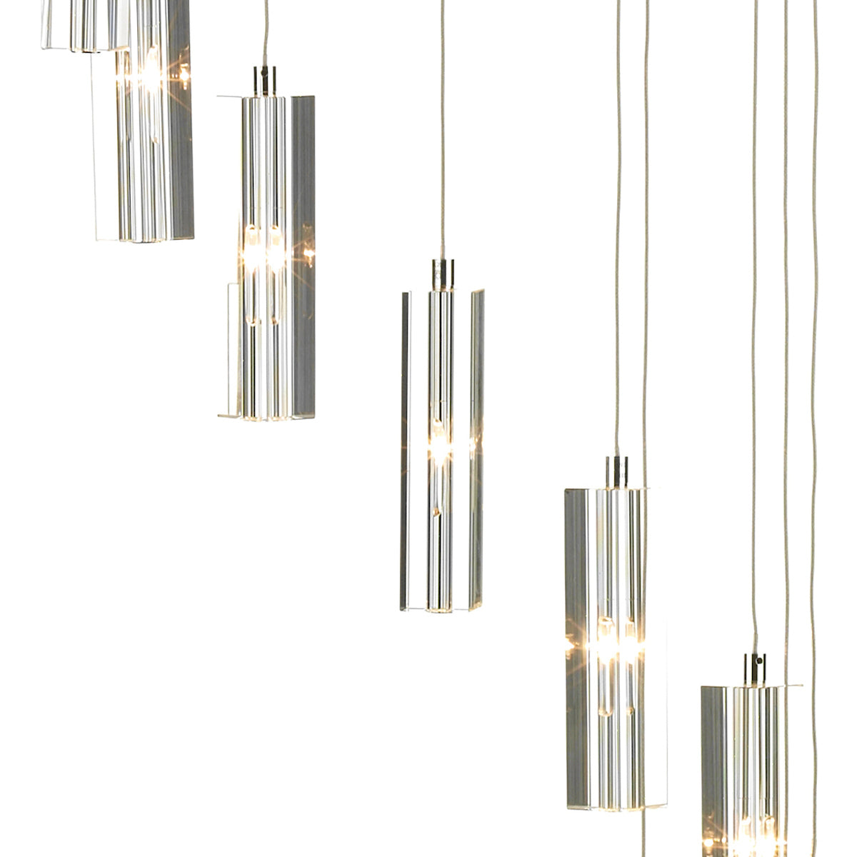Galileo 12 Light Cluster Pendant Polished Chrome Crystal LED<br>Crystal