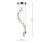 Galileo 12 Light Cluster Pendant Polished Chrome Crystal LED<br>Crystal