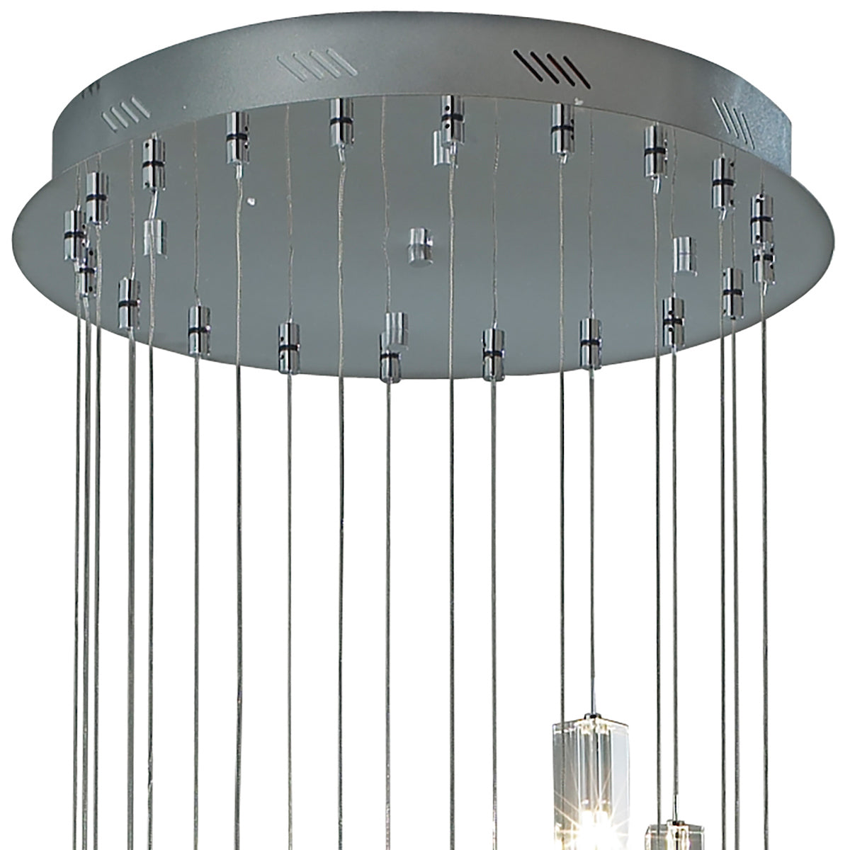 Galileo 20 Light Cluster Pendant Polished Chrome Crystal LED - 2M Drop<br>Crystal