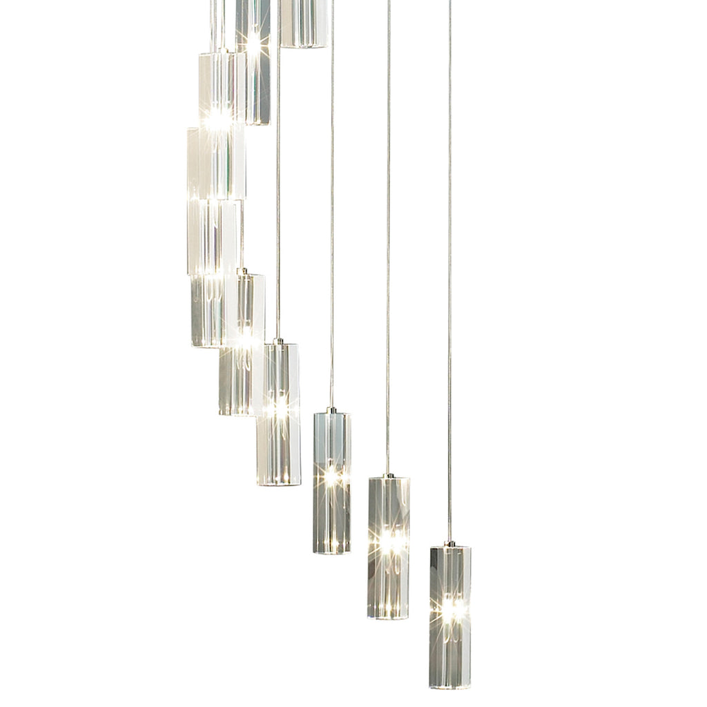 Galileo 20 Light Cluster Pendant Polished Chrome Crystal LED - 3M Drop<br>Crystal