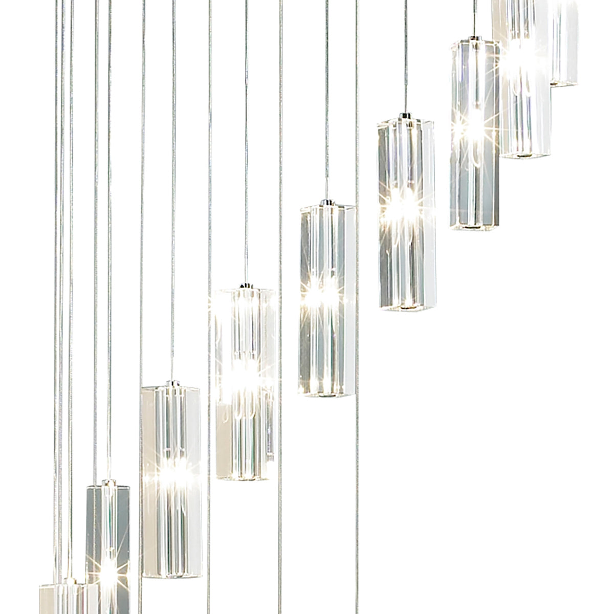 Galileo 20 Light Cluster Pendant Polished Chrome Crystal LED - 3M Drop<br>Crystal