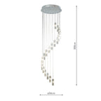 Galileo 20 Light Cluster Pendant Polished Chrome Crystal LED - 3M Drop<br>Crystal
