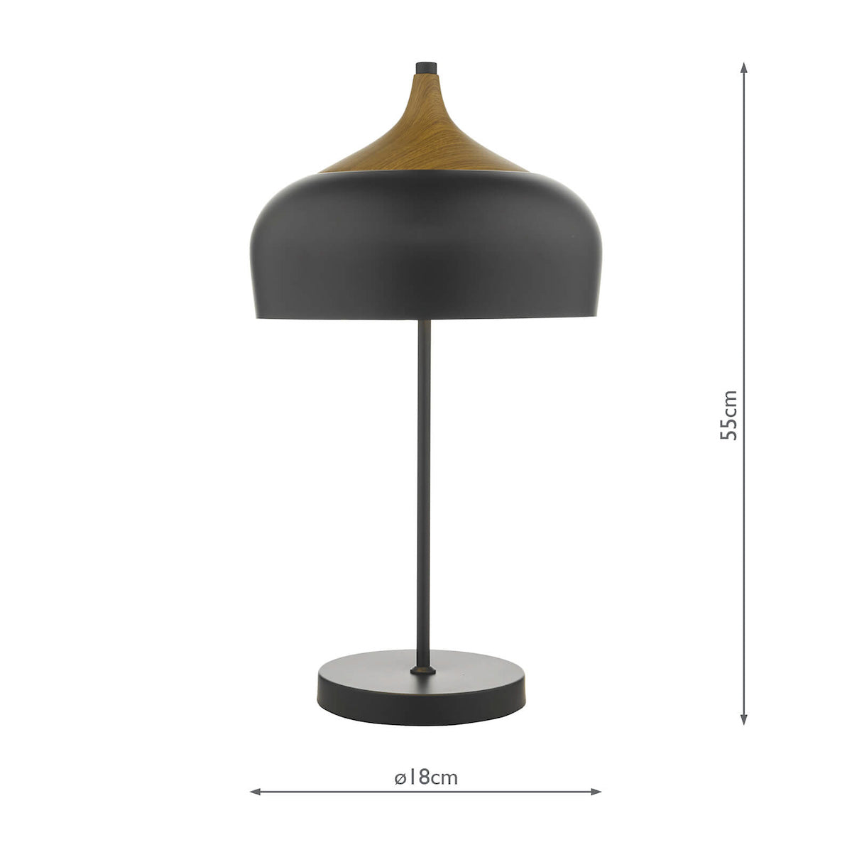 Griffith Grey Faux Silk Tapered Drum Shade 30cm<br>Grey