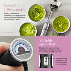 Good Food By Tower GF12012 5-in-1 Digital Hand Blender with Stand &amp; 600ml Beaker-5 Interchangeable Blades-Stainless Steel