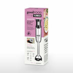 Good Food By Tower GF12012 5-in-1 Digital Hand Blender with Stand &amp; 600ml Beaker-5 Interchangeable Blades-Stainless Steel