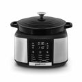Good Food By Tower  GF16012 Electrical Dutch Oven with 12 Cooking Pre-sets - Removable Cast Iron Pot -  Cast Iron - 12 Hour Timer - 1500W Black &amp; Stainless Steel