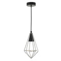 Gianni 1 Light Pendant Black, Polished Chrome & Glass<br>Matt Black