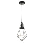 Gianni 1 Light Pendant Black, Polished Chrome & Glass<br>Matt Black