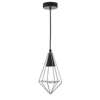 Gianni 1 Light Pendant Black, Polished Chrome & Glass<br>Matt Black