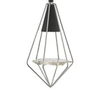 Gianni 1 Light Pendant Black, Polished Chrome & Glass<br>Matt Black