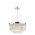 Giovana 5 Light Pendant Polished Chrome Clear Glass<br>Glass