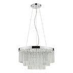 Giovana 5 Light Pendant Polished Chrome Clear Glass<br>Glass