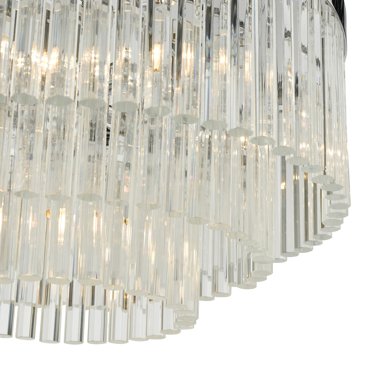 Giovana 5 Light Pendant Polished Chrome Clear Glass<br>Glass