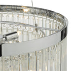 Giovana 5 Light Pendant Polished Chrome Clear Glass<br>Glass
