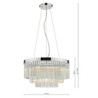 Giovana 5 Light Pendant Polished Chrome Clear Glass<br>Glass