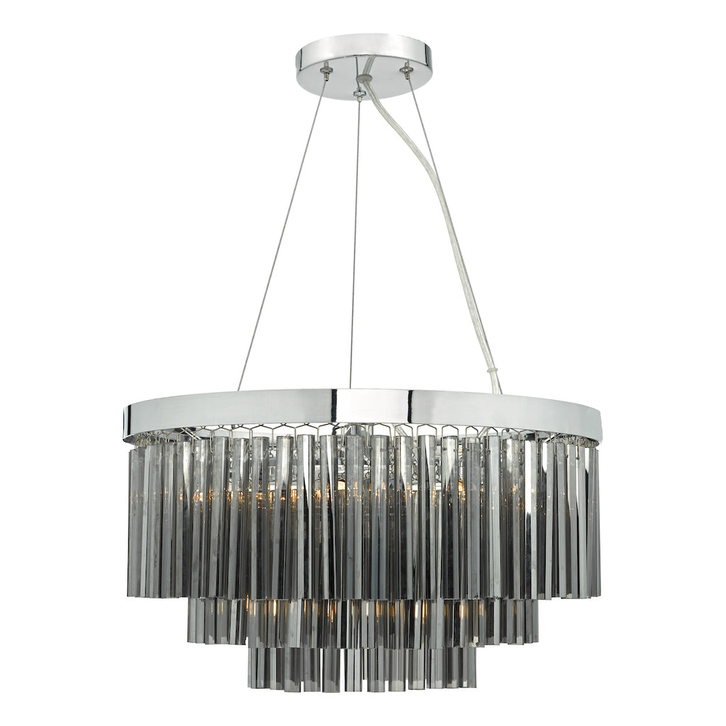 Giovana 5 Light Pendant Polished Chrome & Smoked Glass<br>Smoked Glass