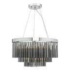 Giovana 5 Light Pendant Polished Chrome & Smoked Glass<br>Smoked Glass