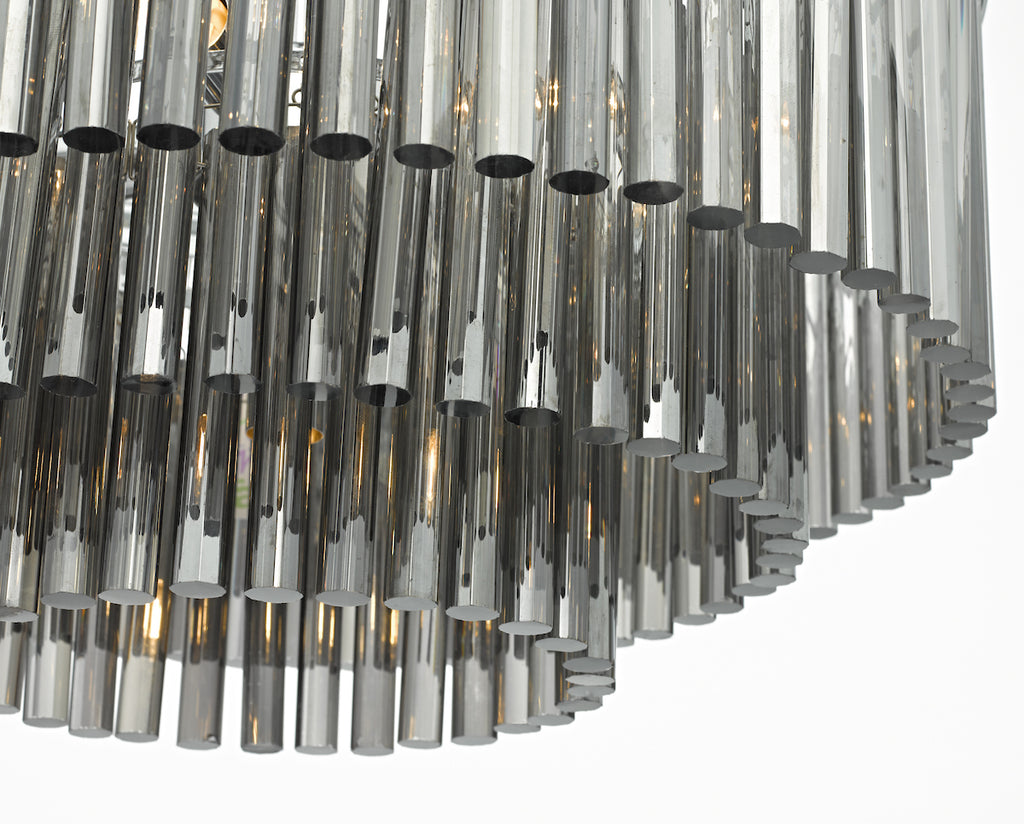 Giovana 5 Light Pendant Polished Chrome & Smoked Glass<br>Smoked Glass