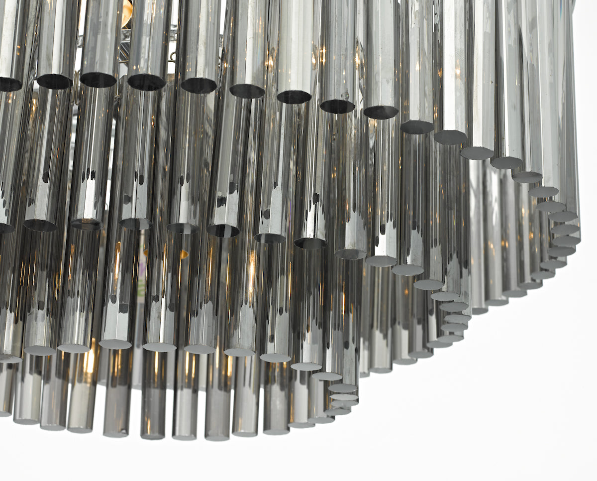 Giovana 5 Light Pendant Polished Chrome & Smoked Glass<br>Smoked Glass