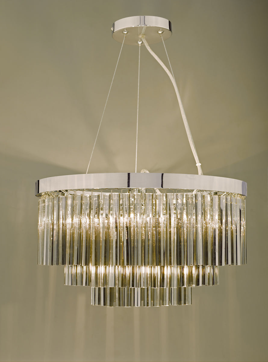 Giovana 5 Light Pendant Polished Chrome & Smoked Glass<br>Smoked Glass