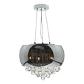 Giselle 5 Light Pendant Smoked & Clear Glass<br>Smoked Glass