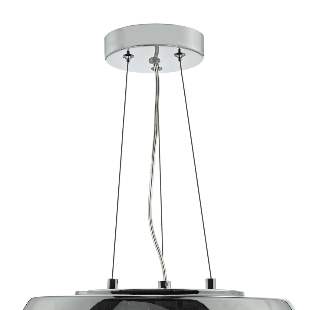 Giselle 5 Light Pendant Smoked & Clear Glass<br>Smoked Glass