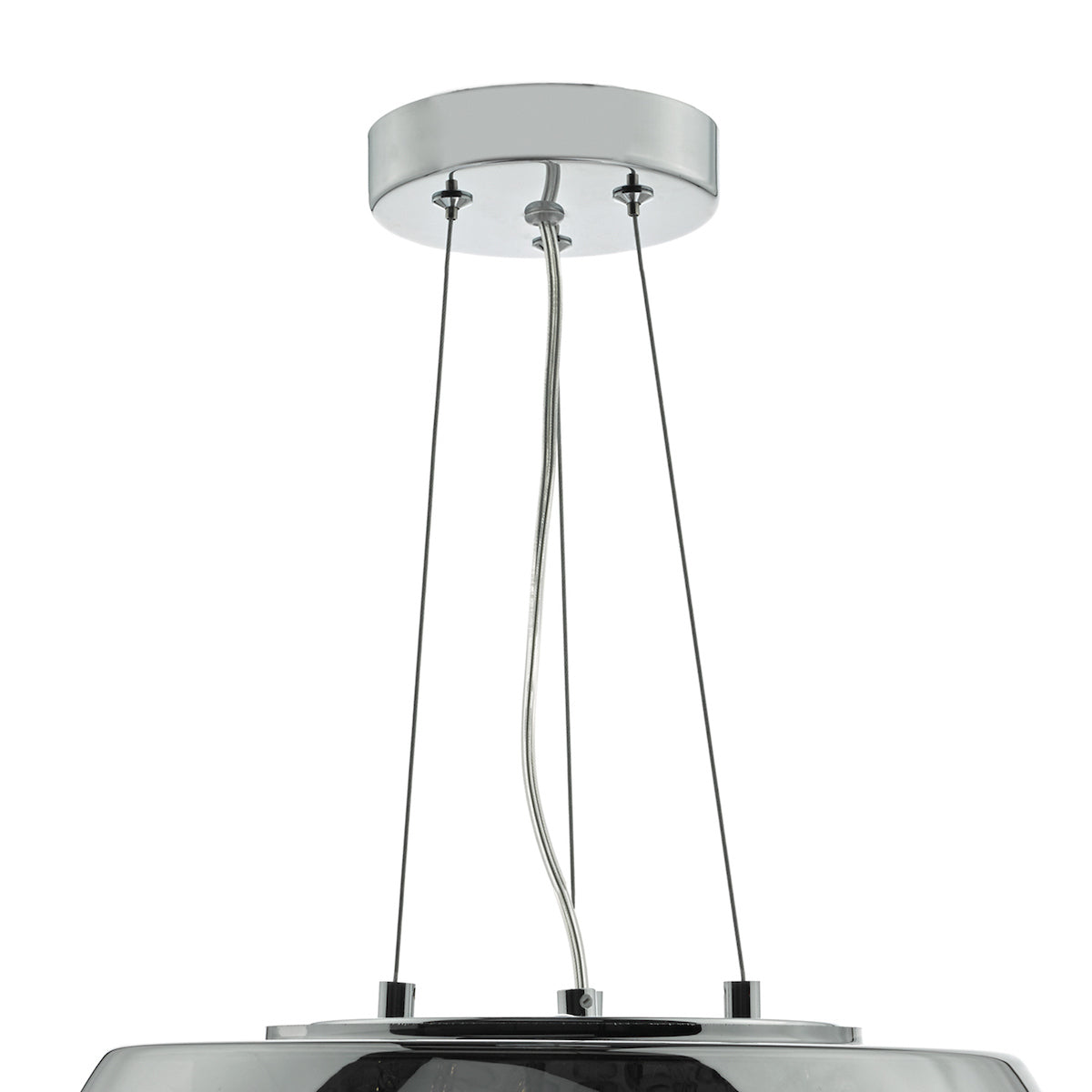 Giselle 5 Light Pendant Smoked & Clear Glass<br>Smoked Glass