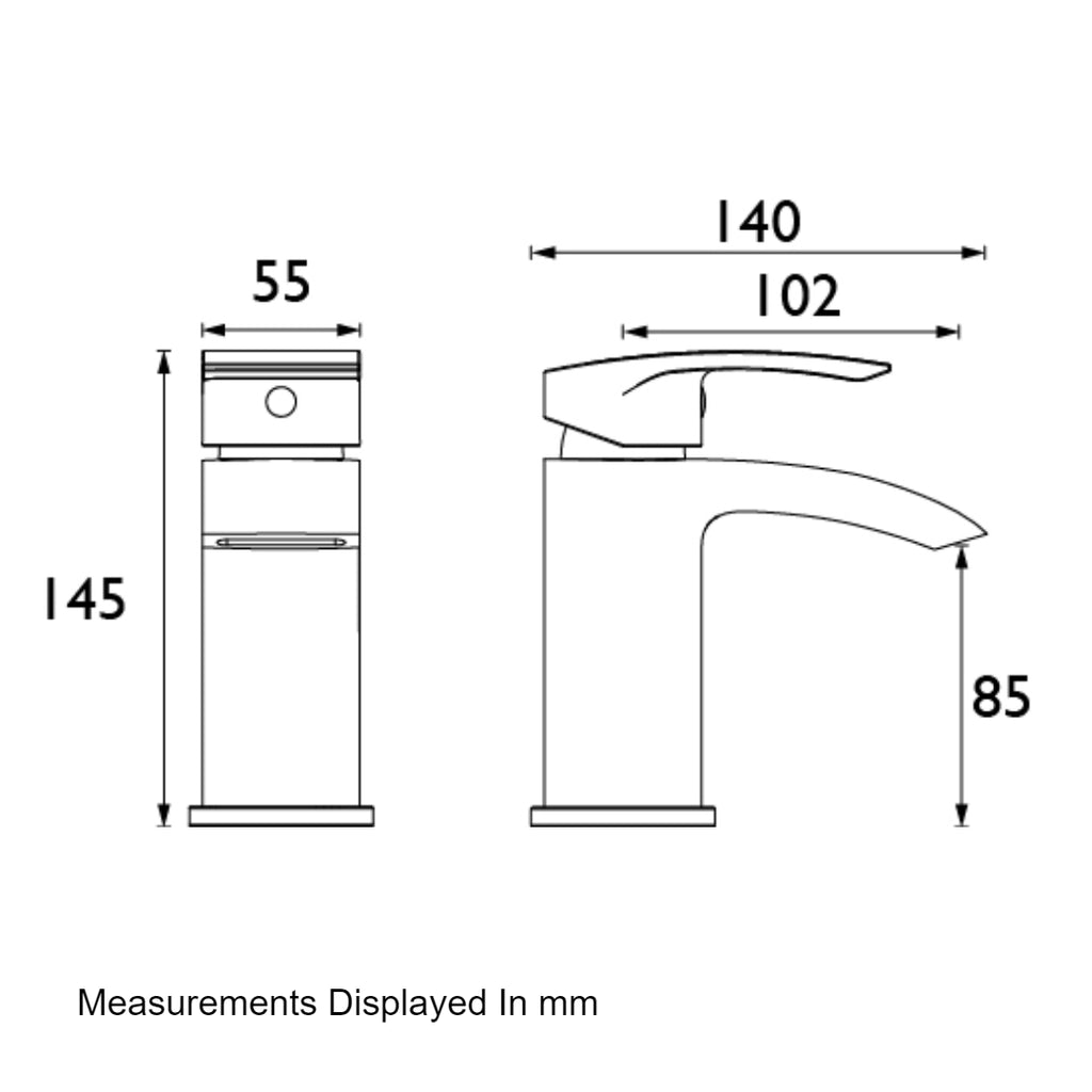 Bristan Gild Eco Start Basin Mixer with Clicker Waste - Chrome