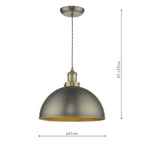 Governor Pendant Antique Chrome Antique Brass<br>Antique Chrome