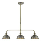 Governor 3 Light Bar Antique Chrome Antique Brass<br>Antique Chrome