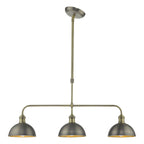 Governor 3 Light Bar Antique Chrome Antique Brass<br>Antique Chrome