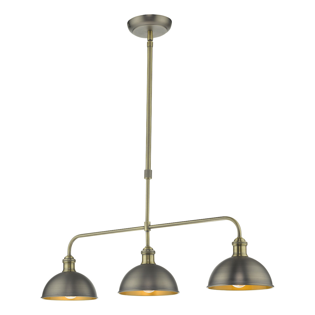 Governor 3 Light Bar Antique Chrome Antique Brass<br>Antique Chrome