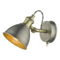 Governor Single Wall Spotlight Antique Chrome & Brass<br>Antique Chrome
