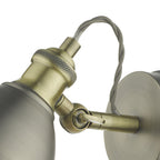 Governor Single Wall Spotlight Antique Chrome & Brass<br>Antique Chrome