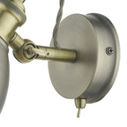 Governor Single Wall Spotlight Antique Chrome & Brass<br>Antique Chrome