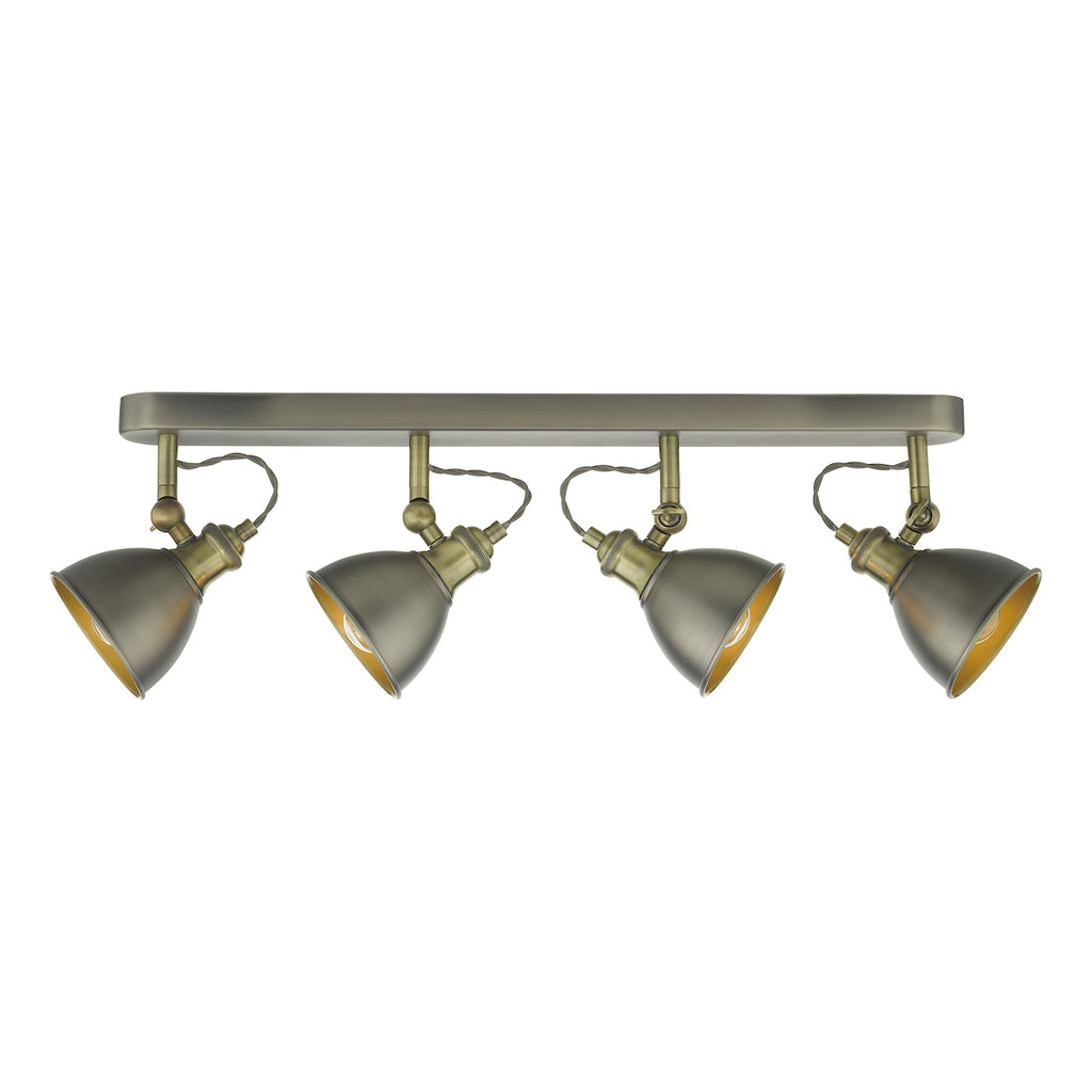 Governor 4 Light Bar Spotlight Antique Chrome Antique Brass<br>Antique Chrome