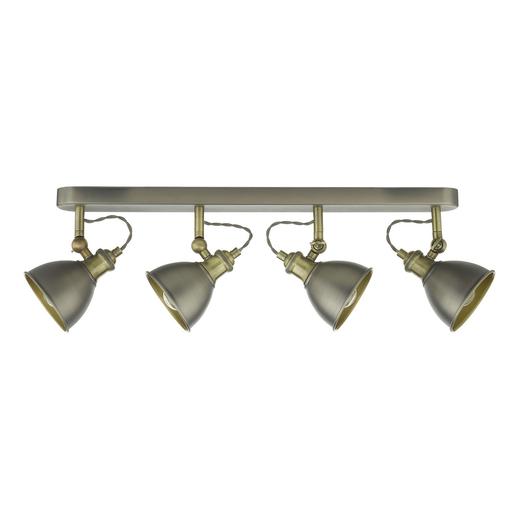 Governor 4 Light Bar Spotlight Antique Chrome Antique Brass<br>Antique Chrome