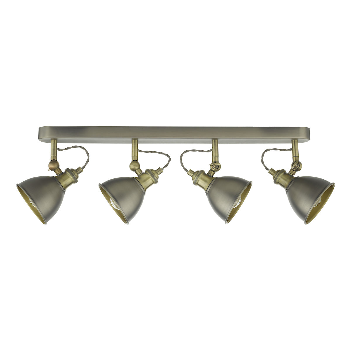 Governor 4 Light Bar Spotlight Antique Chrome Antique Brass<br>Antique Chrome