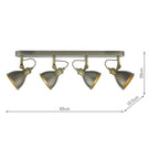 Governor 4 Light Bar Spotlight Antique Chrome Antique Brass<br>Antique Chrome
